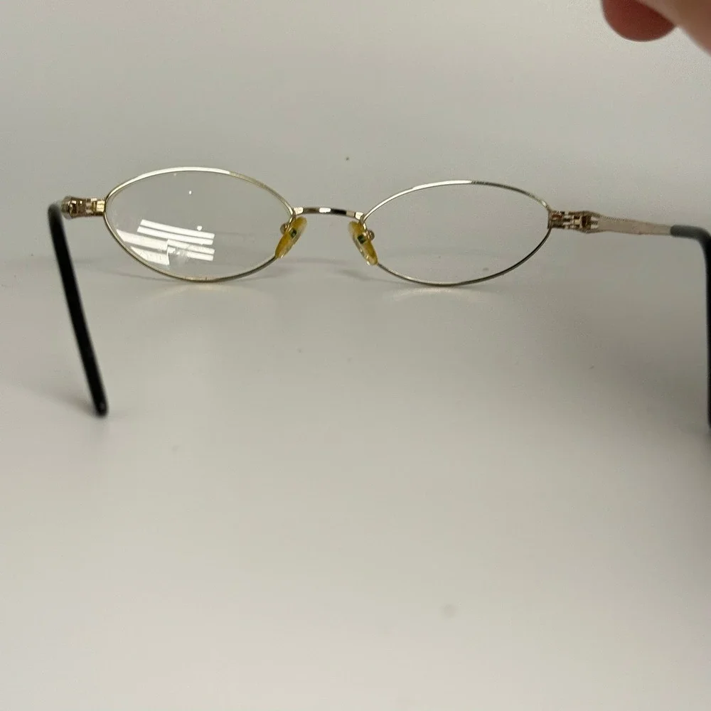 Apollo 111 Eye Q Gold Oval Eyeglass Frames Vintage Style Twisted Rope Temple